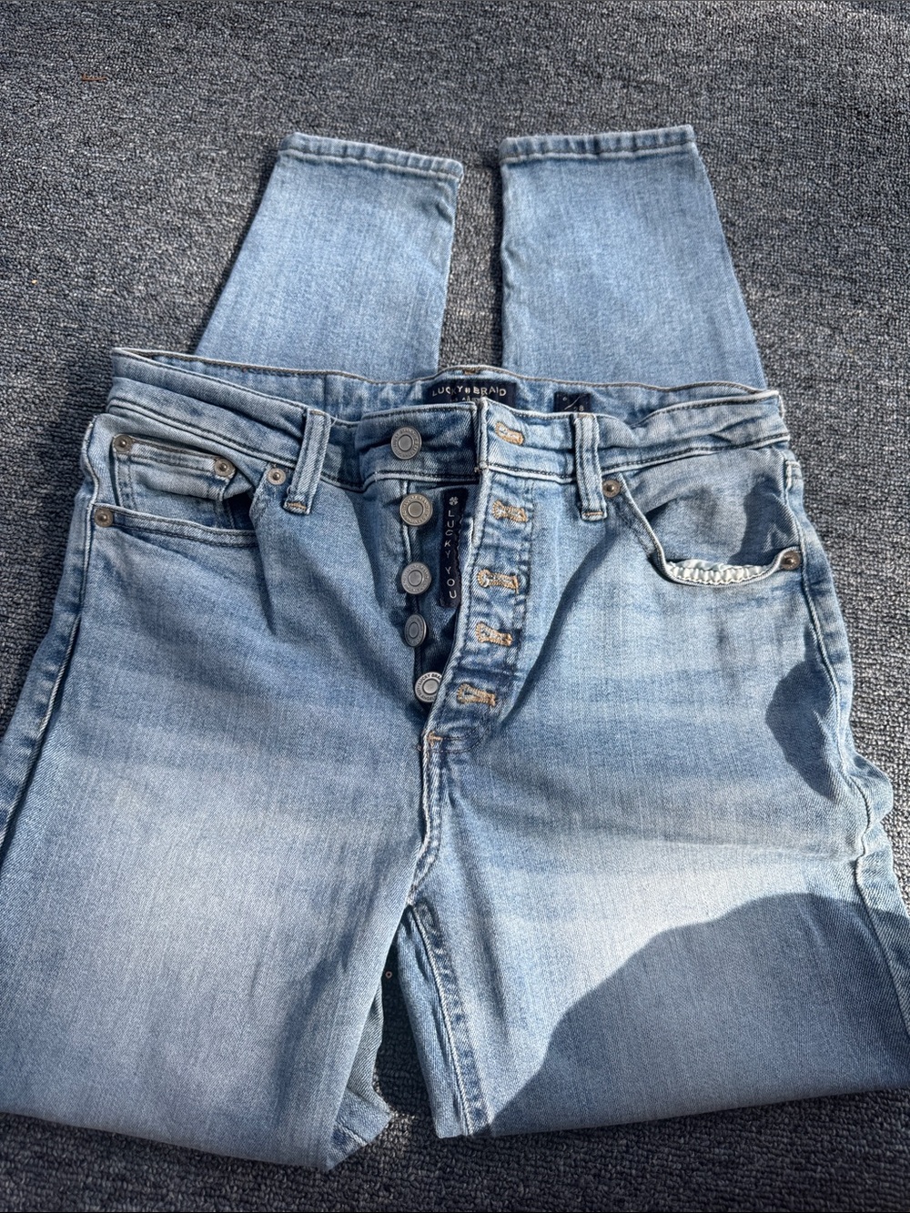 Lucky Brand Light Blue Button-Fly Denim Jeans